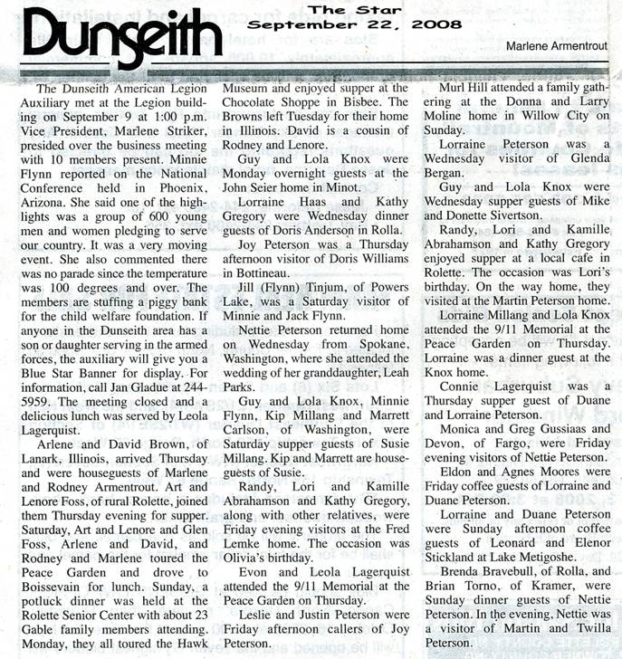 Dunseith news