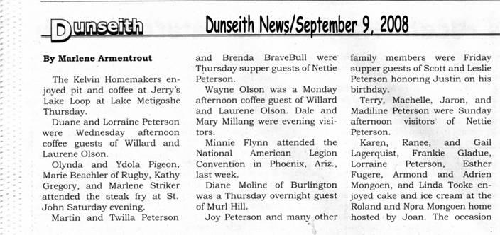 Dunseith News